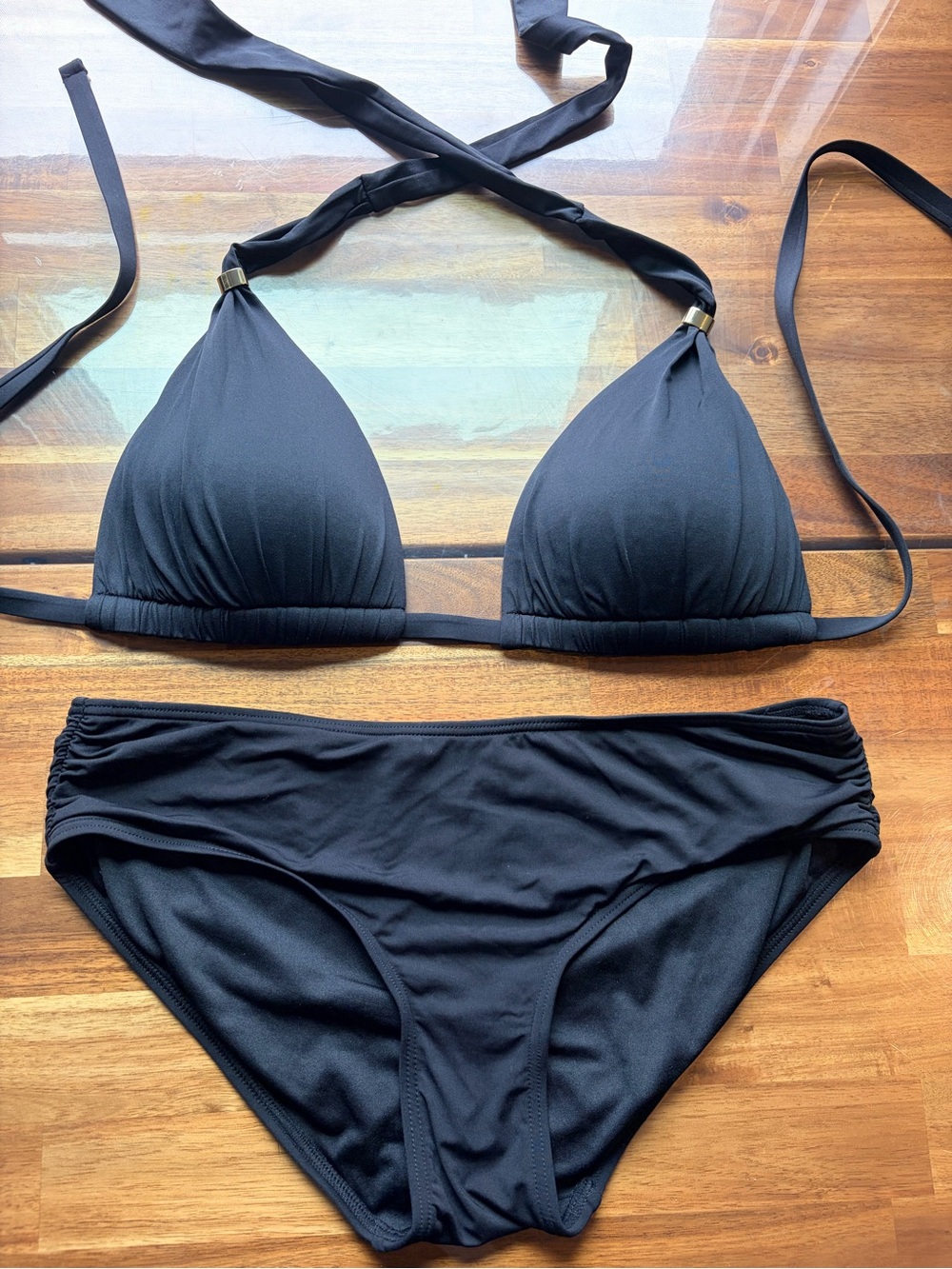 LAUREN by Ralph Lauren triangle top bikini set